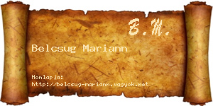 Belcsug Mariann névjegykártya